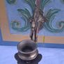 2 X Victorian Hanging Mahogany Wall Panels with Brass Dragon Sconces Image 9