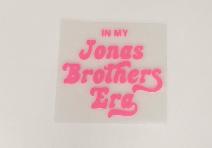 Jonas Bros DIY iron on vinyl transfer