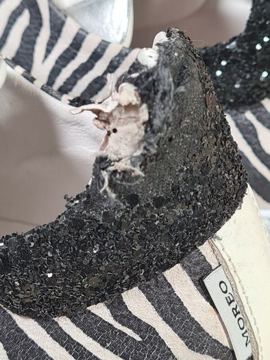Womens Marco Moreo Zebra Print Platform Trainers Runners Size Uk 5.5 Eu 38.5 Please Read Description (AT1)