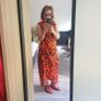 Dunnes Stores Orange Zebra Print Wrap Dress Size 14 Image 3