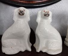 Antique Staffordshire mantel dogs