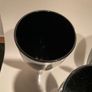 4 vintage black wine glasses  like new Image 4