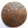 1782 Ireland-Hibernia George III  Halfpenny Nice Example Image 3