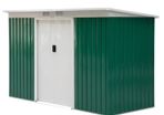 NEWS SALE 9ft x 4ft Corrugated Garden Metal Storage Shed Outdoor Equipment Tool Box with Foundation Ventilation & Doors FREE SHIPPING