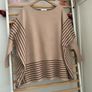 jumper Bnwt freesize tunic /poncho style layering jumper beige & brown Image 4