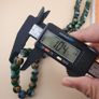 Vintage African Eyes Green Glass Beads Necklace 22 inches Image 8