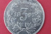 South Africa 1897 Three Pence  Kruger Silver Coin