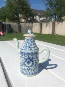 19th Century Chinese Blue and White Teapot