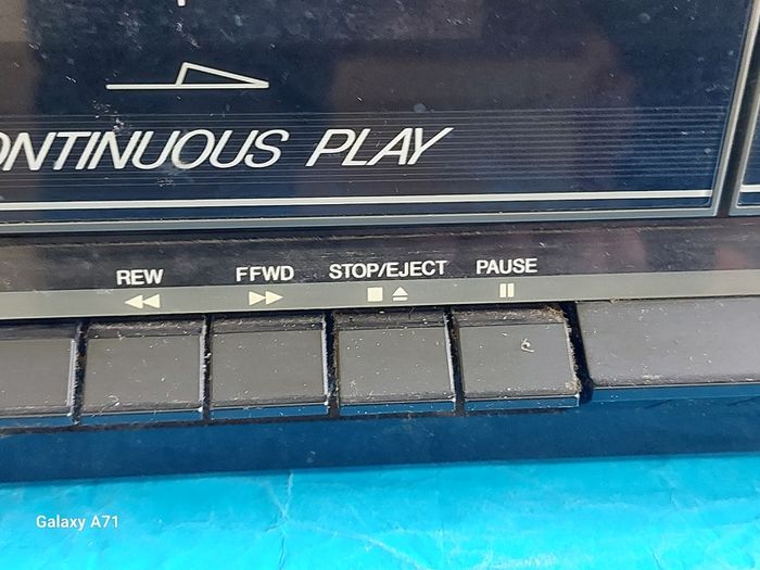 Vintage SANYO Radio and Dual Tape Deck, Model No. C36L, and 2 speakers, in excellent condition, both Tapes and Radio functioning well
