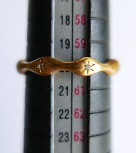Vintage Sterling Silver 925 - 18KT Gold Plated Laura CZ Ring 2,67g size S