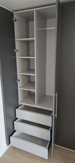 Wardrobes, kitchens, utility rooms, storage units.