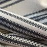 2 metres of 100% cotton canvas treble ticking stripe fabric in oatmeal and vintage black Image 6