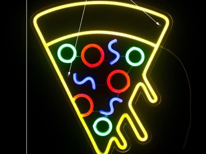 Pizza Neon Light Acrylic Led Sign Food Shape Neon Signs for Wall