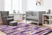 Rugs Living Room 180x270cm Large Rug for Living Room, Machine Washable Non-Slip Carpet, Soft Fluffy Pile Area Rug for Bedroom Kids Room Nursery Home, Tie-Dyed Purple