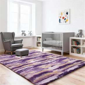 Rugs Living Room 180x270cm Large Rug for Living Room, Machine Washable Non-Slip Carpet, Soft Fluffy Pile Area Rug for Bedroom Kids Room Nursery Home, Tie-Dyed Purple