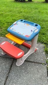 Smoby Magic Desk - Kids Drawing Activity Pupil Table & Bench