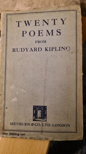Twenty Poems From Rudyard Kipling. Published  By Methuen & Co. Ltd. London. Soft Cover. In Good Condition.