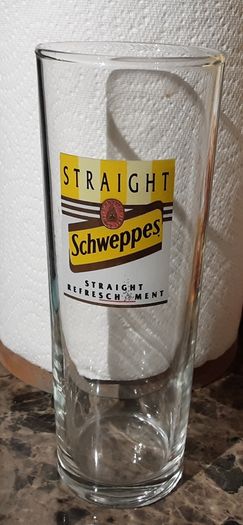 three nice Schweppes glasses