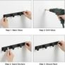 2 Pack Coat Hooks Wall Mounted, Black Coat Rack with 4 Hooks Heavy Duty Towel Hook Wall Hooks Organizer for Hanging Towels, Clothes, Bags, Hat Image 3