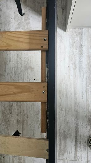 Single bed Black Wooden Frame x 2