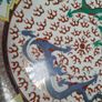 Vintage chinese porcelain plate with dragons decoration hand painted Image 5