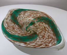 Fratelli Toso Murano, legendary Starry Night Organic Bowl. Ermanno Toso Design. c.1955 to 1965