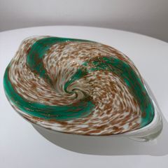 Fratelli Toso Murano, legendary Starry Night Organic Bowl. Ermanno Toso Design. c.1955 to 1965