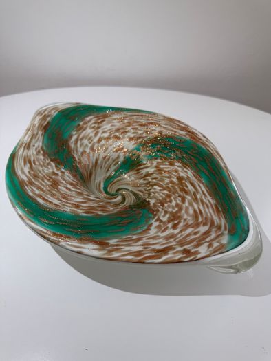 Fratelli Toso Murano, legendary Starry Night Organic Bowl. Ermanno Toso Design. c.1955 to 1965