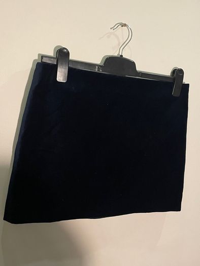 ZARA Collection Navy Blue Velvet Mini Skirt Size S!