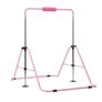 Gymnastic Bars for Kids, 63.5 kg Capacity Folding Training Kip Bar, Adjustable Height Gymnastic Horizontal Bar for Home, Training Equipment for Indoor and Outdoor, Easy to Assemble, Pink Image 10