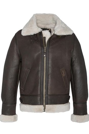 Schott NYC B-3 Aviator Bomber, High Quality Shearling Sheepskin Jacket, Size L