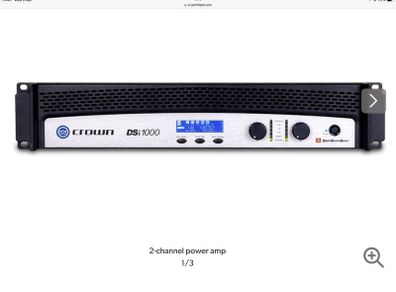 Crown dsi1000 dsp power amplifier