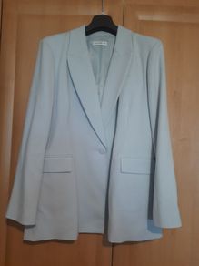 Light Blue Jacket  linen and cotton blend Size UK 12 / EU 40