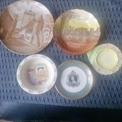 beautiful 5 antique 2 bowls 2 plates one butter plates 8 antique spoons