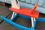 Vintage Child Wooden Rocking Horse
