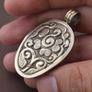 ress Vintage Tiger Eye Carved Stone Skull Shape Vintage Brass Desgin Pendant Image 3