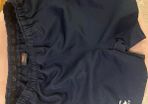 Rugby shorts (XL) & shoulder pads (L)