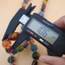 MultiColor Venetian Style Aventurine & Skunk Glass Beads Necklace Image 3
