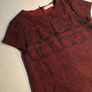 Zara girls jacquard burgundy  dress 11-12 Image 2