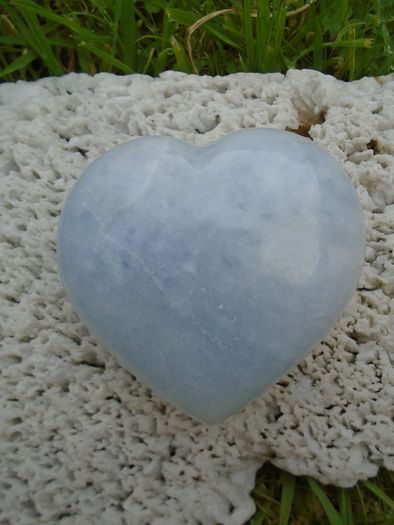 Large Angelite heart,Crystals,Gemstones,