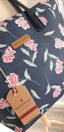 Brakeburn New Navy Summer Bloom Tote Bag