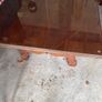 Antique Mahogany Table with Glass Top Image 2