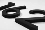 1PC Floating House Number Doorplate Acrylic Mailbox Sign Home Address Plaque Number Sign Plate 0-9  Matte Black Floating House Number Sign