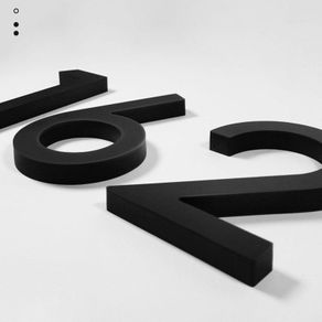 1PC Floating House Number Doorplate Acrylic Mailbox Sign Home Address Plaque Number Sign Plate 0-9  Matte Black Floating House Number Sign