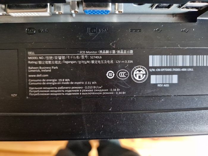 Dell S2740l 27" Full HD LED LCD Monitor - 16:9
