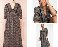 ASOS cottagecore floral ditsy print prairie dress vintage style collar