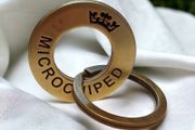 Personalized Deep Engraved Round Washer Collar Solid Brass Dog Cat Id Pet Tag