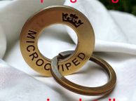 main image for ad Personalized Deep Engraved Round Washer Collar Solid Brass Dog Cat Id Pet Tag