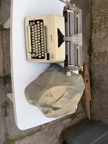 Typewriter with cover