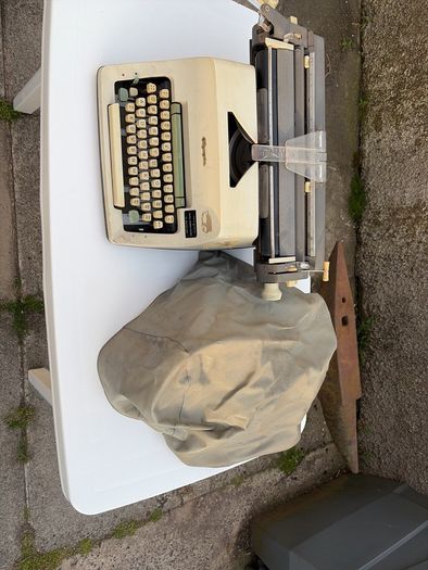 Typewriter with cover